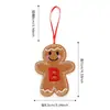 Colgante Decorativo de Hombre de Jengibre Nuevo Navideño Transfronterizo con 26 Letras Colgante para Árbol de Navidad Accesorios para Decoración de Escena Festiva