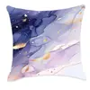 Funda de almohada de mármol morado de ensueño transfronteriza, funda de almohada de cintura para sofá, decoración de dormitorio y oficina en casa