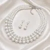 Collar de perlas con cuentas hechas a mano de múltiples capas con diamantes Joker de moda exagerada en stock, venta transfronteriza al por mayor en Europa y Estados Unidos.