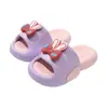 Lindas pantuflas de orejas de conejo para niñas, sandalias de plataforma gruesa para mujer que aumentan la altura con lazo, adecuadas para uso en exteriores y en casa