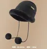 Gorro de felpa transfronterizo para mujer, gorro de pescador de invierno, gorro mongol engrosado y forrado de forro polar, a prueba de viento, protector de orejas, sombrero de cubo cálido