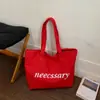 Nova Bolsa de Mão Simples de Lona 2026, Grande Capacidade, Bolsa de Ombro Casual Diária para Trabalhadores de Escritório, Bolsa Tote de Nicho