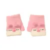 Guantes Calientes para Niños Invierno Dibujos Animados Lindos Guantes para Bebés de 1 a 3 Años Gateo Juego Guantes de Medio Dedo para Bebés