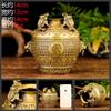 Baina Fuente Sapo Dorado Tazón del Tesoro Frasco, Adorno de Sapo Dorado Tazón del Tesoro, Cobre Hogar Sala de Estar Posición de la Riqueza Decoración