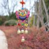 Estilo Étnico Carrillón de Viento de Cuero Hecho a Mano Decoración con Colgante de Dibujos Animados con 5 Cascabeles, Venta Directa del Fabricante