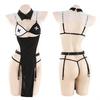 Conejo Sucio Ropa Interior Sexy Monja Sexy Uniforme Calado Tentación Juego de Roles Caliente Gratis Pecho Pequeño Mujer Grande
