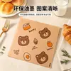 Papel Couché Hamburgés Papel Resistente a la Grasa Papel Desechable para Sándwiches Cortable Papel de Horneado Grado Alimenticio Papel Triangular para Envolver Pan