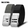 Cinto Tático de Lona Masculino Baluma Alta Elasticidade Clássico de Nylon com Fivela Automática Moda Versátil Estilo de Negócios