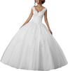 Vestido de Comercio Exterior 2026 Verano Nuevo Estilo Rojo Novia Princesa Soñador Temperamento Cuello en V Vestido Abullonado Mayoreo