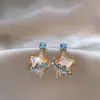 Pendientes Colgantes de Flor de Diamante Incrustado con Aguja de Plata y Borla, Pendientes de Moda, Dulces y Versátiles, Lujo Accesible y Pendientes de Gama Alta para Mujer