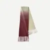 Bufanda de Lana Mezclada con Degradado Teñido Colgante Estilo Diseñador para Mujer, Ambiente Invernal, Suave y Suave, Estilo Coreano