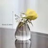 Mini Vaso Criativo Pequeno, Vidro Transparente Hidropônico Planta Verde, Pequeno Ornamento Decorativo para Casa, Sala de Estar, Escritório, Mesa de Jantar