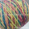 Hilo hueco con brillo degradado arcoíris, hilo hueco brillante de color mixto tipo pintura al óleo, hilo especial de tejido degradado multicolor para bolsos