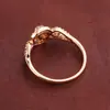 Anel de Zircônia Vazado Geométrico Linear Entrelaçado Gelo Triturado Moda Simples Versátil Cobre Puro Anel Feminino Fornecimento Exclusivo Transfronteiriço