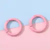 Anillo de llavero con cierre de resorte pintado en spray de aleación, cuenta retorcida en forma de corazón redondo, accesorio de gancho de cuentas hecho a mano para DIY