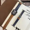 Correa de Cuero de Mezclilla Adecuada para Apple Watch iWatch Décima Segunda Generación 11/10Ultrase