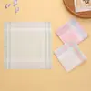 Paquete de 3 Pañuelos de Algodón Puro para Mujer, Pañuelos Clásicos a Cuadros Contrastantes de la Vieja Escuela, Toallas de Mano Suaves y Cómodas para Secar el Sudor, Toallas Cuadradas Delgadas