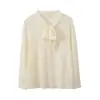 Traje de Gamuza Estilo Maillard para Otoño Tallas Grandes Mujer 100kg Camisa Dulce de Encaje Conjunto de Tres Piezas 413214t22