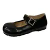 Zapatos planos Mary Jane de punta redonda Birkenstock para mujer, nuevos de primavera-verano 2025, mocasines con hebilla pequeña, zapatos pequeños de cuero retro