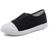 Zapatos de Lona de Caña Baja Nuevos 2025 Zapatos Planos Casuales para Estudiantes Zapatos de Mujer Slip-On Zapatos Perezosos Zapatos Blancos Dropshipping