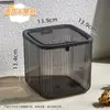 Caja de Almacenamiento de Escritorio con Tapa abatible Acrílico Transparente Caja Organizadora a Prueba de Polvo Habitación Dormitorio Oficina Caja para Mascarillas con Tapa