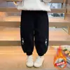 Pantalones de Forro Polar para Niñas Invierno Niños Pantalones Gruesos 2025 Nuevos Elegantes de Moda Pantalones Deportivos para Bebé Pantalones Largos Casuales para Niñas