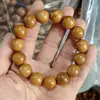 Pulseira de madeira de pêssego natural com 108 contas, de fio único ou múltiplo, acessório cultural de sândalo, rosário feminino, pulseira de contas budistas, disponível para envio direto da fábrica
