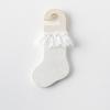 Meias de Cano Médio Sem Costura com Renda de Algodão, Modelo Soltinho, para Bebês Recém-Nascidos e Meninas Pequenas de 0 a 1-3 Anos, Primavera, Outono e Verão, Classe A