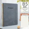 Caderno com Espiral, Capa de Couro Texturizado Vintage, Fechamento com Tira, Caderno Portátil para Anotações de Reunião de Escritório