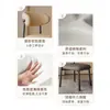 Silla de comedor de lujo ligero de alta gama para apartamentos de alquiler, silla de tocador simple de arte de hierro estilo italiano, taburete con respaldo para mesa de comedor en casa