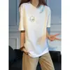 Verão 2026 Novo Estilo Unissex Moda Coreana Tendência Bordado de Baleia Pequena Personalizado Solto Tamanho Grande Celebridade da Internet Estilo Tiktok
