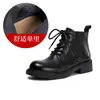 Botines retro estilo británico para mujer, nueva colección otoño/invierno 2026, piel genuina, suela gruesa, punta redonda, diseño original hecho a mano, versátiles botas Martin