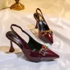 Sapatos Mary Jane Europeus e Americanos Transfronteiriços Sapatos de Salto Único Bico Fino Retro Francês Salto Agulha Alto Calçados Femininos Salto Alto de Temperamento Atacado de Volta Tamanho Grande