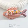 Peixe tropical fofo de cerâmica criatura marinha peixe pequeno colar pulseira de contas DIY feito à mão acessório pingente