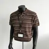 Camisa Polo Masculina de Tricô de Seda Gelada Estilo Old Money, Camisa Polo Casual de Verão com Gola Reversível, Camiseta Masculina