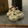 Sandalias Falda de Mujer 2023 Primavera Nueva Moda Combinación Versátil Fondo Pequeño Grueso Antideslizante Estilo Hada Zapatos Romanos