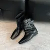 Botas largas de mujer de nuevo estilo de doble uso con punta cuadrada desmontable y hebilla metálica, que acentúan la circunferencia del muslo y hacen que las piernas parezcan más delgadas, con aumento de altura interno, botas de moda de nicho