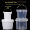 Tambor de Plástico Grau Alimentício Tambor de PP Armazenamento Portátil Selado Transparente Tambor de Armazenamento para Leite com Chá Lanches Tambor de Armazenamento para Sal Explosivo