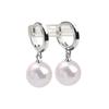Tendencia de Moda 2025 Pendientes de Perlas de Concha Morada de 12 mm Pendientes de Perlas de Imitación Doradas Blancas Rosas Pendientes Versátiles