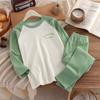 Roupas de Outono de Veludo Raglan Infantil Outono e Inverno Novo Conjunto de Íntimos Térmicos para Meninos Roupas de Casa para Bebês Meninas Roupas Infantis
