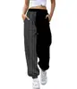 Pantalones casuales de retazos con estampado de animales, estilo europeo y americano, cordón, para mujer, corte holgado, tobillos cónicos, pantalones de chándal, disponibles en Amazon