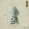 Figura de Animal de Té Gran Sabio de Arenisca Verde Estilo Chino, Adorno de Escritorio Wukong, Paisajismo de Roca para Acuario, Maceta de Decoración para el Hogar