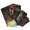 Papel Rasca-Fácil de Colores 16K Papel para Graffiti de Estudiante Rasca-Fácil Cambia de Color Papel para Pintar con Arena de Jardín de Infancia Arte Creativo para Niños Hecho a Mano