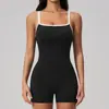 Venta al por mayor de Ropa de Yoga Transfronteriza, Nuevo Mono Deportivo de Pilates, Cuello Cuadrado, Espalda Bonita, Pico Profundo, Ropa de Fitness Adelgazante para Mujer, Dropshipping