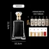 Nuevas Botellas de Licor en Stock, Botellas de Licor Extranjero, Botellas de Vino Transparentes de Cristal Transparente, Botellas de Vidrio Selladas de Alta Gama, Envases de Licor de 500 ml