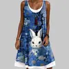 Transfronterizo Vestido Nuevo Textura Gama Alta Impresión Digital 3D Vestido Talla Grande Estilo Vacacional Vestido Talla Grande Mujer