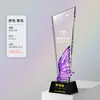 Novo Troféu de Cristal Colorido Criativo Personalizado para Reunião Anual da Empresa, Prêmio de Funcionário Destaque, Lembrança de Troféu com Design Corporativo