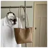 Bolsa Tote de Grande Capacidade para o Dia a Dia Feminina 2026 Outono Novo Estilo Textura Trançada Bolsa de Mão Tendência Moda Bolsa de Ombro Único/Sob o Braço