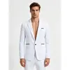 Blazer cruzado de un botón para hombre de comercio exterior, estilo coreano moda juvenil casual con bloques de color ajustado chaqueta de un solo pecho para hombre