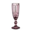 Fabricantes al por mayor vaso de color vidrio grueso para cóctel repujado Europeo restaurante hotel banquete copa